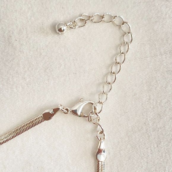 Demi Parure Necklace Bracelet Yellow Teardrop & Rhinestones On Silver Tone Chain - Picture 11 of 15